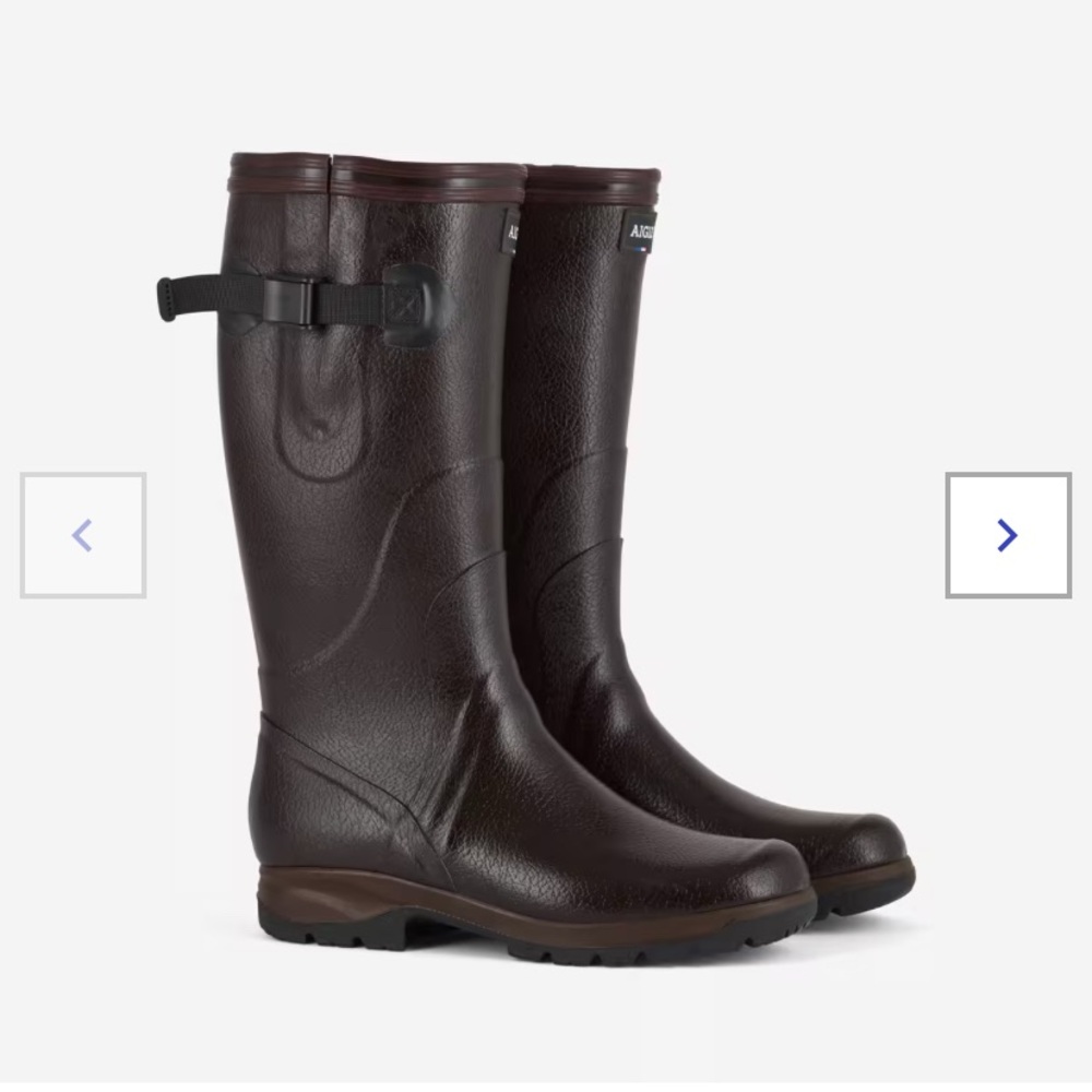 AIGLE Men's TERRA PRO VARIO Wellington Boots Brown 39 40 US 6 7 NEW NIB